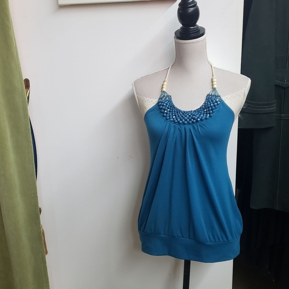 Beaded Halter Top